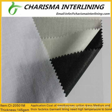 Collar woven fusible(adhesive)cotton interlining 20501M